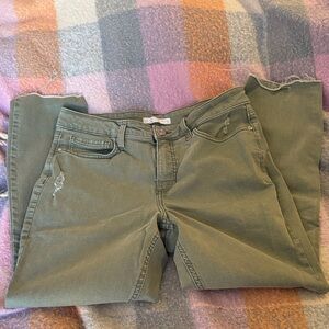 LC Lauren Conrad Olive Straight Leg Jeans